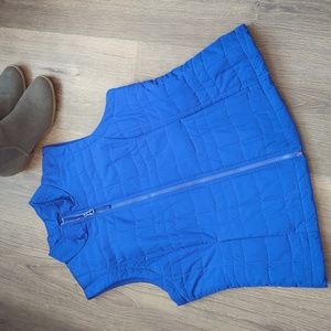 exertek Quilted Lightweight Vest in Blue - Petite Large